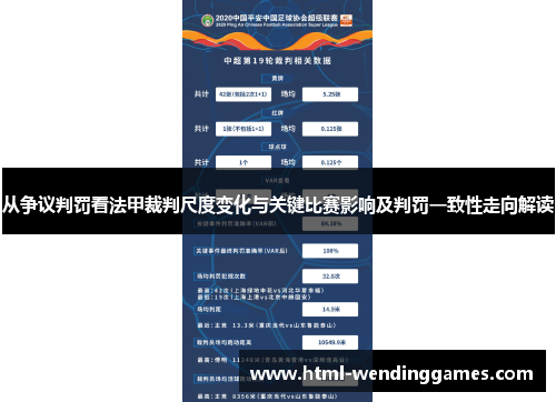从争议判罚看法甲裁判尺度变化与关键比赛影响及判罚一致性走向解读